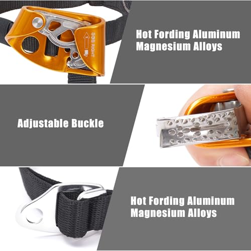 RESQT Foot Ascender, Riser Rock Climbing Mountaineering Tree Arborist, Equipment Climbing Device for 8-13mm Rope