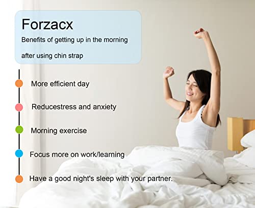 Chin Strap For Cpap Users Anti Snoring Devices - Forzacx Breathable Cpap Chin Strap Snoring Solution, Effectively Reduce Snoring, Non-Stick Hair, Don't Fade - Black #TOP6