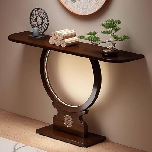 Mesa de acento estrecha para iluminar tu salón detrás del sofá 2