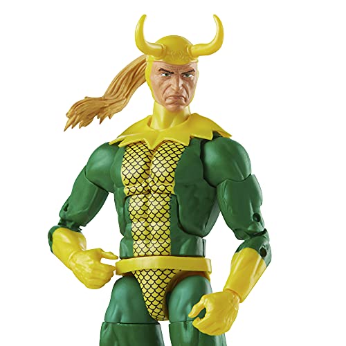 Boneco Marvel Legends Series Retrô Figura de 15 cm com Acessórios - Loki - F5883 - Hasbro, Verde e a