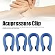 4 Stück Akupressur-Clip, Tragbarer Daumenform-Akupressur-Handclip, Handdruckpunkt-Clip mit Magnet, Migräne-Entlastungsclip (Blau)