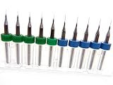 10pc Micro Drill Bits .10mm and .20mm (5 Each) Modeling Tools Japanese Made for CNC PCB Installation, Toy Making, Model Cars Trucks Planes Boats, Arts & Crafts, Woodworking More