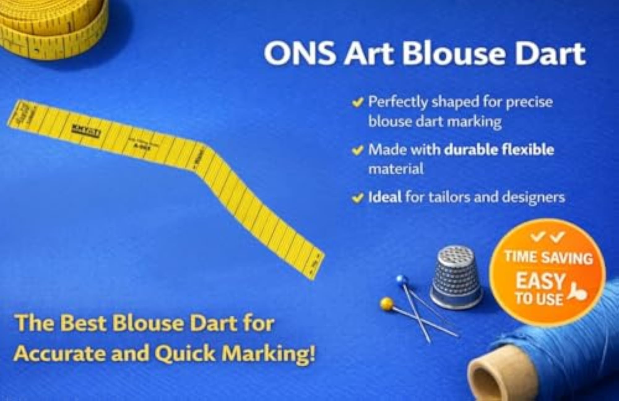 ONS Art Tailoring Pattern Making Ruler Set, 7 Piece Kit