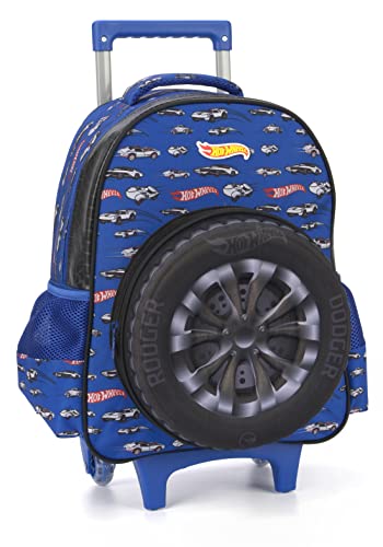 Mochila Infantil Hot Wheels com rodinhas