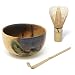 Produktbild Quertee Japanisches Matcha Set - Original japanische Matcha Schale - 400 ml PLUS Matcha Besen Chasen - Matchabesen PLUS Matcha Bambuslöffel Chashaku