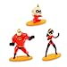 The Incredibles Mini Figures Cake Topper Birthday Party Supplies - Bundle with 6 Disney Characters Cake Toppers & More | Incredibles Miniature Party Favors