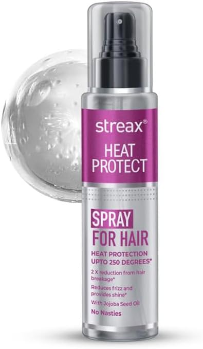 Heat Protectant Hair Spray | 100 ml | For Women & Men | Helps Shield Hair from Styling Heat up to 250°C | Help Reduces Hair Breakage | Ideal for Daily Use