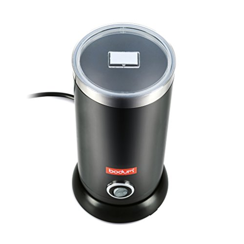 Image of Bodum Electric Milk Frother Black 10oz | Non-Stick Interior | Stainless Steel Body | Auto Shut-Off | Pack of 2