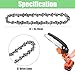 Mini Chainsaw Chain 6 Inch Hand Chain Saw Replacement Chains with 37 Drive Links 5PCS 1/4" LP 0.043" Gauge Cordless Electric Portable Mini Chainsaw Guide Chain for Branch Pruning Tree Trimming