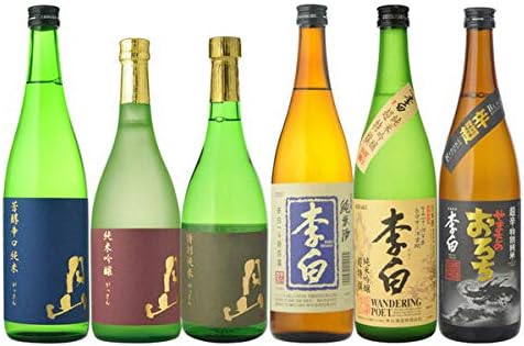 月山 李白 日本酒純米 3本勝負 720ml×6本 飲み比べセット