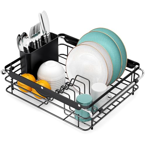 Espandibile e adatto: Questo scolapiatti espandibile sopra il lavello (collassato) misura 38.8 cm L x 30.5 cm W x 10.5 cm H, estendibile da 38.8 cm a 60.5 cm di lunghezza per renderlo comodo da posizionare sopra il lavello, adatto al vostro lavello che è superiore a 38.8 cm di larghezza. Si prega di misurare le dimensioni del lavello prima dell'acquisto