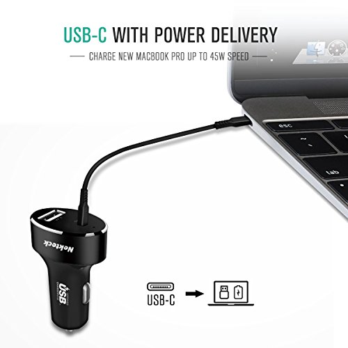 Type C Car Charger, Nekteck Usb Adapter With 45W Power Delivery And 12W A Port Compatible With Iphone, Ipad, Macbook, Galaxy, Google Pixel, 3.3Ft Cable Included, Not Ideal For Note10+Pps #TOP4