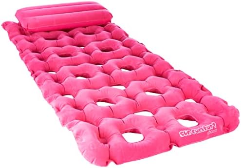 Airhead SUN COMFORT COOL SUEDE Pool Mattress, Raspberry, Single Pool Mattress (AHSC-023)