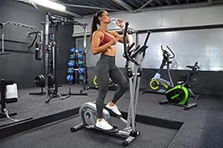 Vélo elliptique ergomètre avec système de freinage magnétique, fréquence cardiaque, écran LCD, charge max. 150 kg