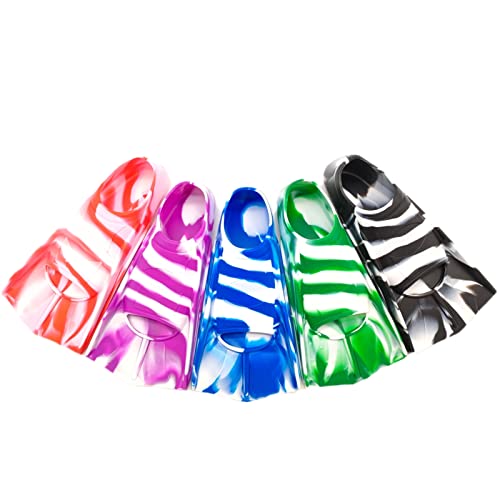 Gugmoy Limited Edition Swimming Training Fins,Comfortable Silicone Swim Fin For Swimming And Diving,Size Suitable Beginners Kids Girls Boys Adults (L, 2Z-Bluewhite) #TOP2