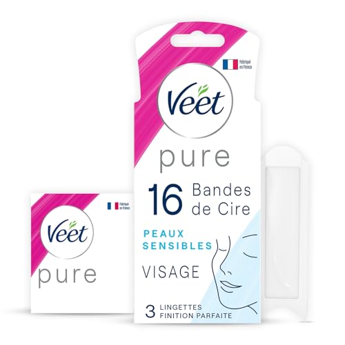 Veet - Bandas de cera fría para cara, 16 unidades