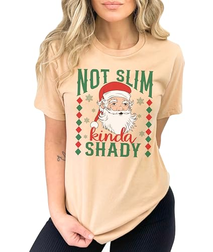 Not Slim Kinda Shady Christmas T-Shirt Funny Merry Xmas T-Shirt #01031_96