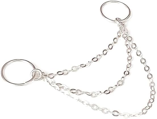 Barbell Hoops and Triple Chain Strands in Gold or Silver Double Ear Piercing Helix