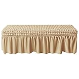 Conception confortable : la housse de banc à jupe élastique offre une surface lisse et confortable, vous permettant, à vous et à vos invités, de vous détendre tout en profitant d'un banc joliment habillé dans votre maison ou votre jardin.