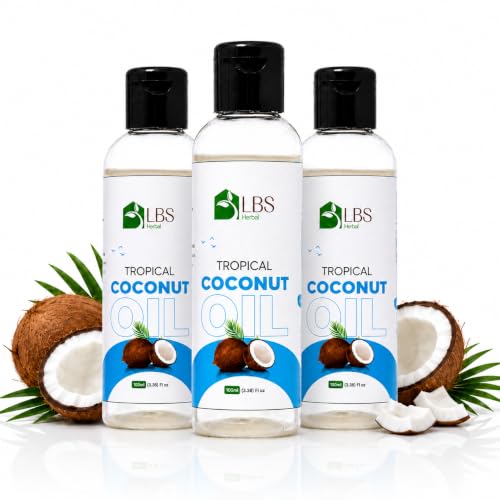 Image of Sweet Coconut Oil 100% Pure Cold Pressed | Extra Virgin Natural Carrier Oil for Hair, Skin & Body Massage | Deep Moisturizing Oil for Soft & Healthy Looking Hair | 100ml (Pack of 3)