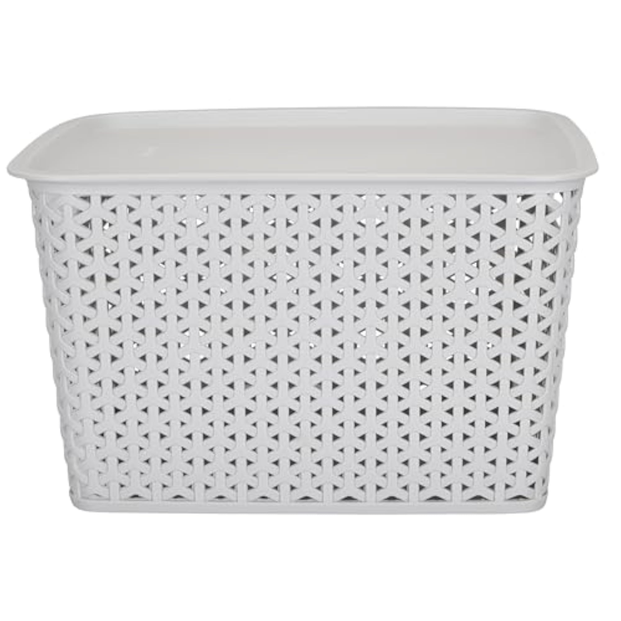 Royal Baskets Large Basket with Lid, Daiso Grey