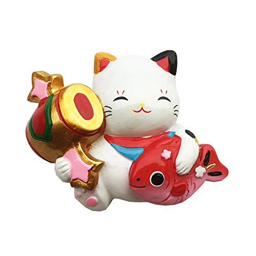 Aimant de réfrigérateur 3D en forme de chat porte-bonheur japonais