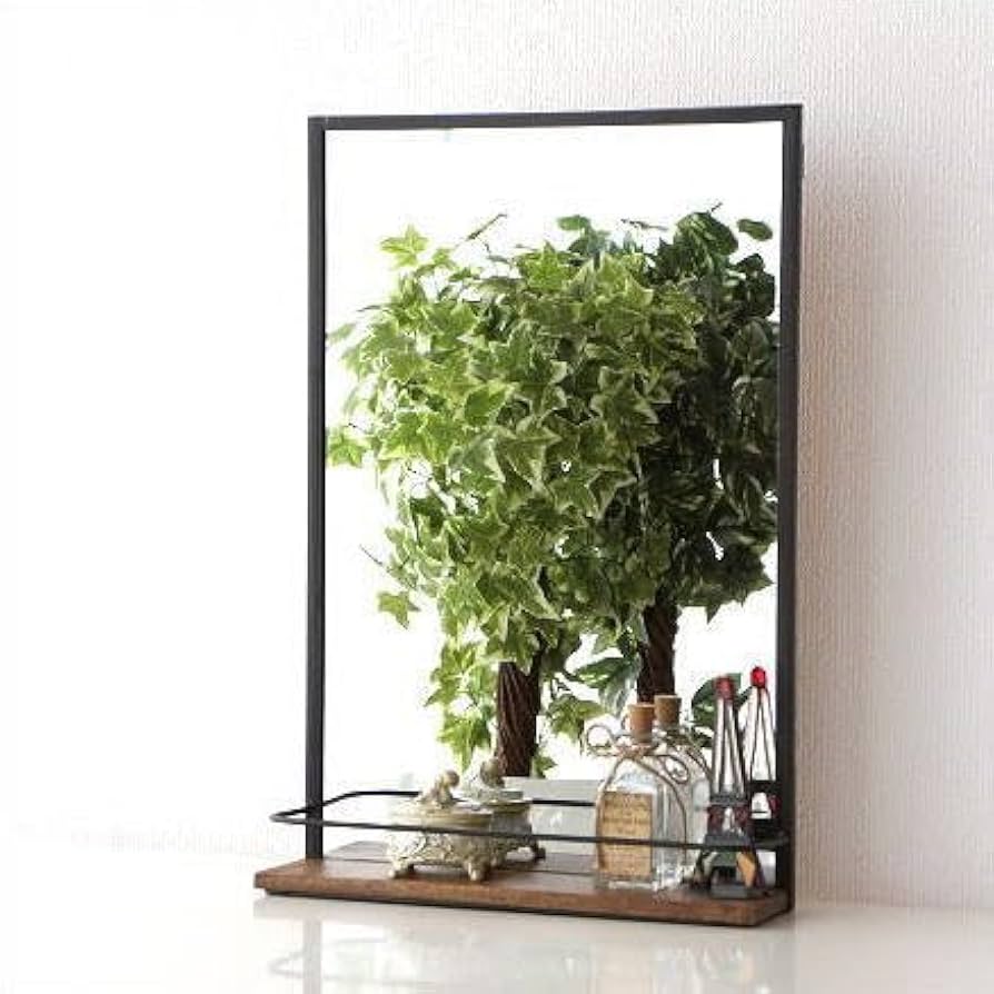 アイアン フレーム！ アンティーク 壁掛け鏡 アイアン ミラー フレーム 鉄職人の手作り 日本製鏡付き