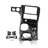 CHEDA Double Din Radio Center Dash Bezel Kit Carbon Fiber Compatible with Chevy Corvette C5 1997 1998 1999 2000 2001 2002 2003 2004