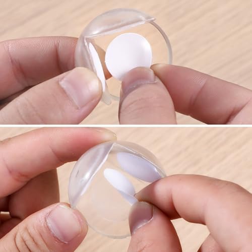 Image of 8PCS Baby Proofing Corner Protectors for Furniture - Safe, Soft & Durable PVC Outlet Covers|Non-Toxic, Odorless, Strong Adhesive - Protects Babies from Coffee Table Corners & More (Large)