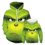 3D Printed Fashion Hoodie for Adult and Kids，How Stole Christmas Style 8 M(9-10T)