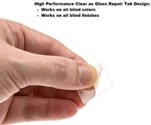 Modtek-High Strength! Clear Vertical Blind Repair Tabs/Vertical Blind Tabs/Blind Fixers and Pre-Treatment Wipe (Clear 45pack)