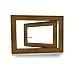 Produktbild Kunststofffenster - 2-Fach Verglasung - 70 mm Rahmenprofil - innen weiß, außen Golden Oak - BxH: 800x600 mm DIN Links