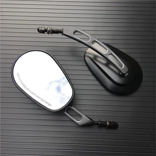 Espejo retrovisor de motocicleta redondo negro para modelos Harley Dyna Bobber 1982-2018