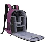 【Estructura interna】 Puedes cambiar la forma de los divisores de esta mochila según el tamaño de tus cámaras. La mochila de la cámara también se puede utilizar como mochila de viaje después de que se hayan quitado todos los divisores.