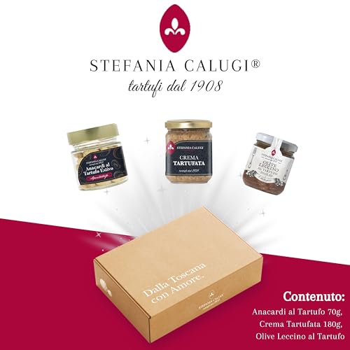 Stefania Calugi - Confezione Regalo al Tartufo - per Natale - 3 Prodotti in 1 - Affettato di Tartufo, Crema Tartufata e Petali di Tartufo - Box Regalo - immagine 3