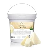 100% Pure Rendered Grass Fed Beef Tallow-Food Grade- 4 LBS/64 OZ