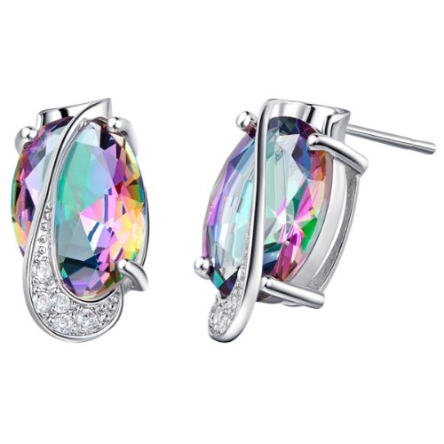 Four Pieces "Sound Of Music" Platinum-Plated Jewelry Set With Imported Crystal Elements - Ring Size 7 #TOP3