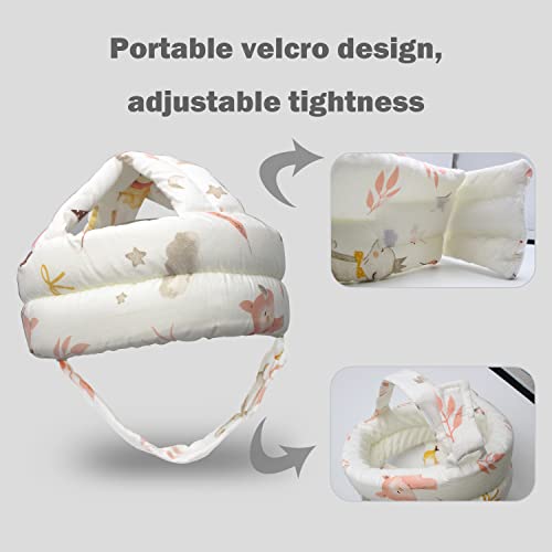 REFLYAWAY Baby Head Protector Baby Helmet for Crawling Walking, No Bumps Safety Head Adjustable Protective Cap for Walking, Playing (Elephant) - Thumbnail 5