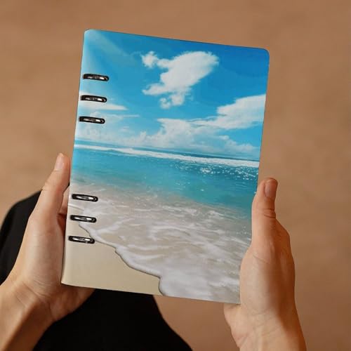 Cuaderno A5 de piel sintética premium Bright Sunshine con 6 anillas y diseño plano 7