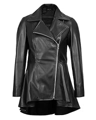 Peplum - Black Leather Jacket