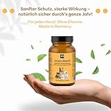 X1 Zecken-Abwehr Hund natürliches Pulver - 60g Bio Kräutermischung gegen Zecken & Parasiten aus Artemisia, Wermut, Kokos, Wilde Karde - Ohne chemische Zusätze