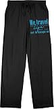 We Travel Not to Escape Life, But For Life Not to Escape Us Men's Black Sleep Pajama Pants-XL