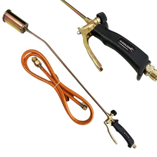 Pro Propane Butane Gas Torch Weed Burner Hose Regulator Roofers Plumbers Kit