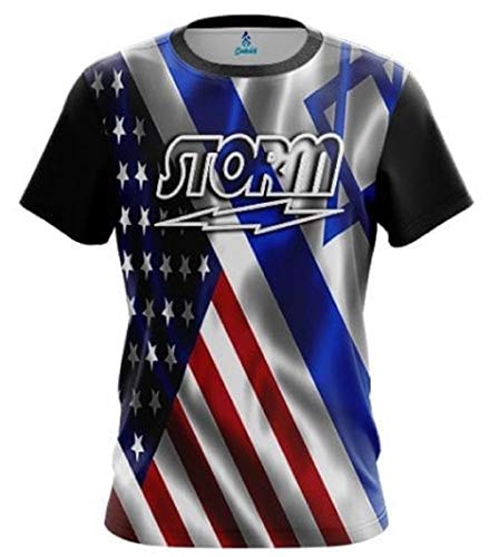 CoolWick Storm USA Israeli Flag Bowling Jersey (2X)