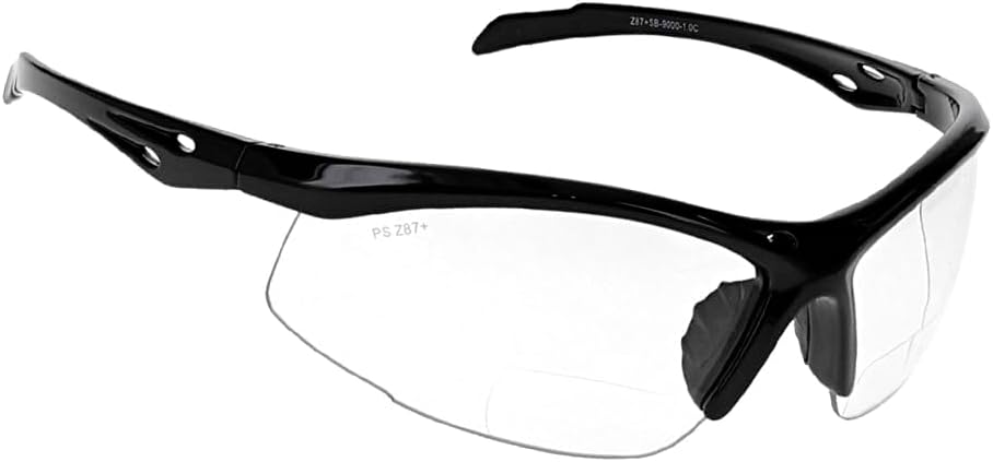Bifocal Safety Glasses - Safety Glasses with Readers for Healthcare, Woodworkers, Motorcyclists, Workshop - Ansi Z87+ - Image 2