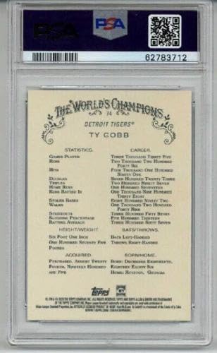 2020 Topps Allen & Ginter X #74 Ty Cobb Card Detroit Tigers Psa 10 Low Pop Rare - Slabbed Baseball Cards