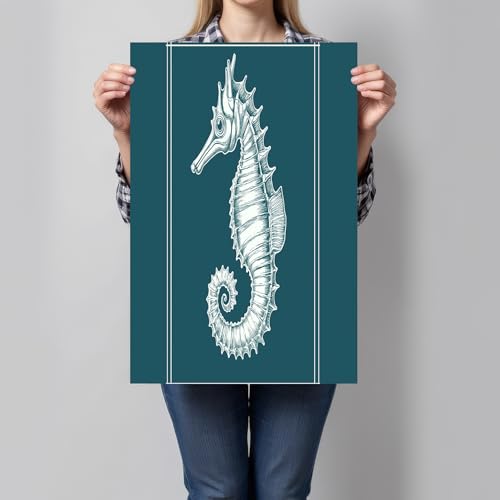 Lienzo de caballito de mar sin marco de 60x80 cm, cuadros artísticos para cocina