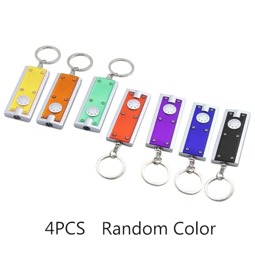 Stebcece 4Pcs/Set Flashlight Assorted Color Bright Flashlight Keychain Flashlight Torches - Thumbnail 7