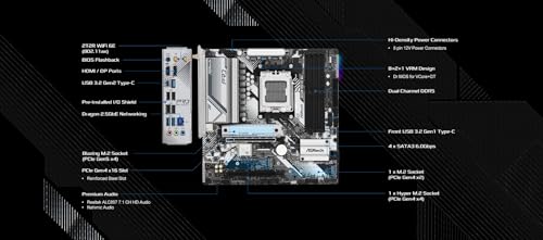 Scheda madre AMD B650M PRO RS WIFI mATX DDR5 (90-MXBLZ0-A0UAYZ) - Scheda madre - Immagine 1
