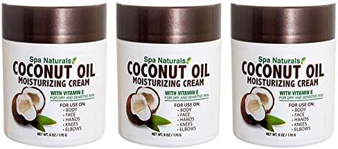 Lot of 3 Coconut Oil Cream 6 Oz/ea Coconut Oil Moisturizing Cream Vitamin E Dry Skin